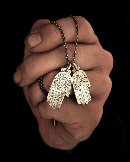 MEDAILLON ABHAYA - Argent 925, Tanzanite