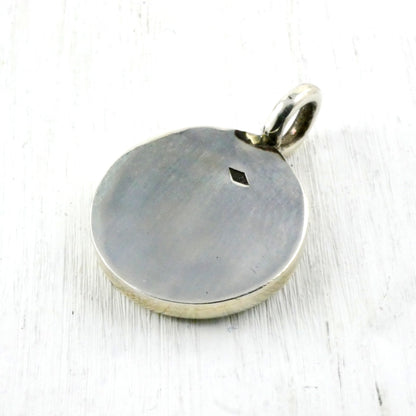 PENDENTIF CORONA - Argent 925, Feuille d'or & Verre