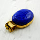 Amulette scarabée en lapis lazuli et monture or 18k