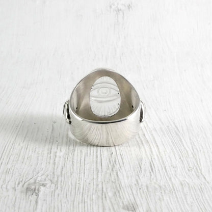 bague argent et cristal