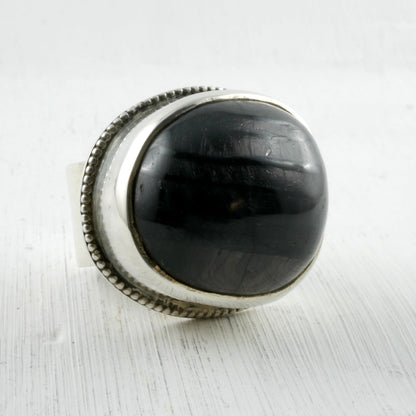 BAGUE SELAMIUT - Argent & Hypersthène Thalisman 