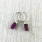 BOUCLES D'OREILLES SAÏAN - Argent 925 et Rubis bruts Thalisman 