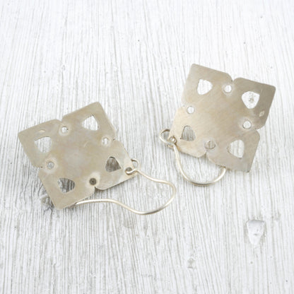 BOUCLES D'OREILLLES EOS - Argent 925, Cristal & Feuille d'Or Boucles d'oreilles Thalisman 