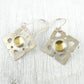 BOUCLES D'OREILLLES EOS - Argent 925, Cristal & Feuille d'Or Boucles d'oreilles Thalisman 