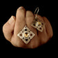 BOUCLES D'OREILLLES EOS - Argent 925, Cristal & Feuille d'Or Boucles d'oreilles Thalisman 